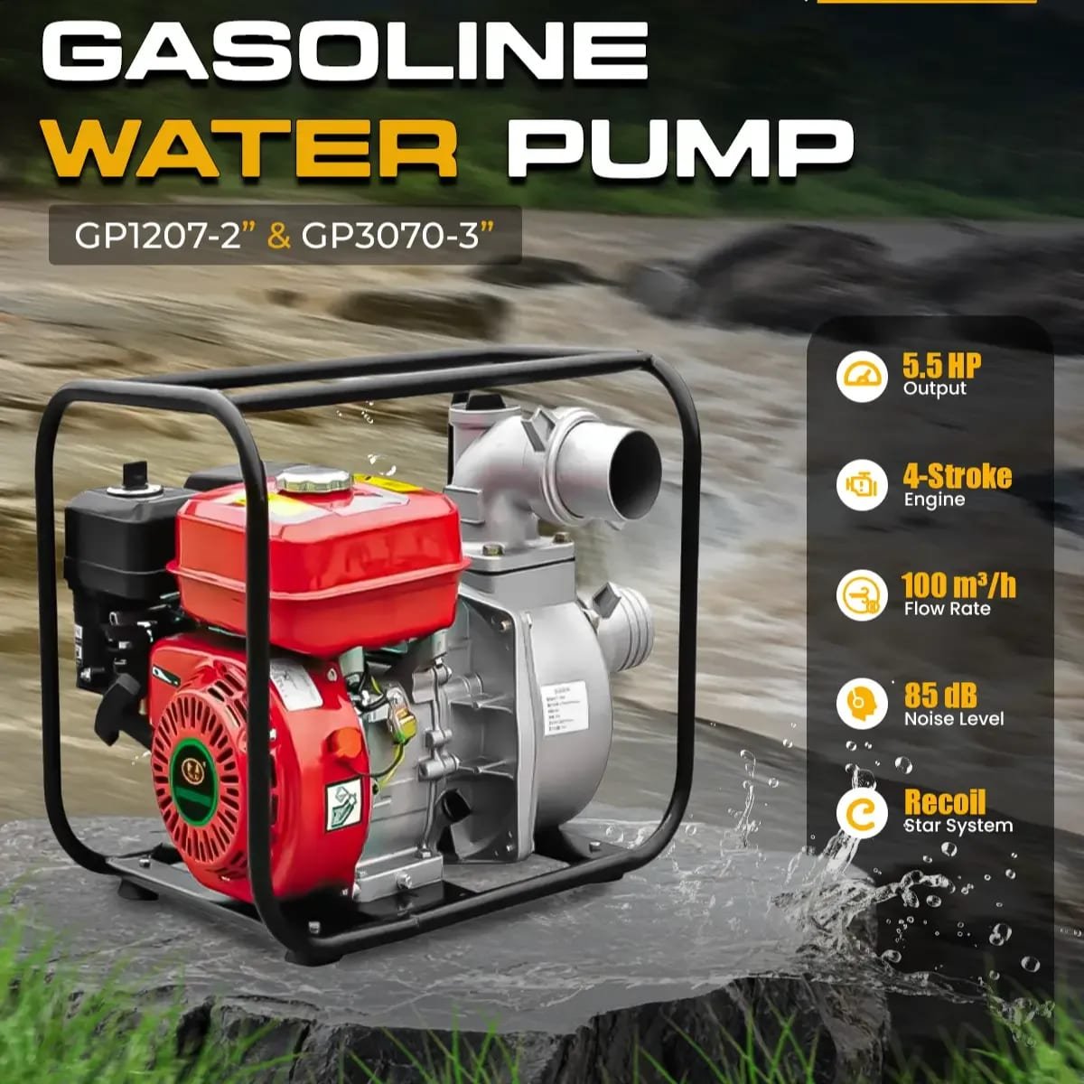 GASOLINE WATER PUMP 3 - Image 3